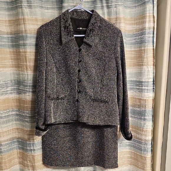 Gray Women's Plus Jacket & Skirt Set - Picture 1 of 7
